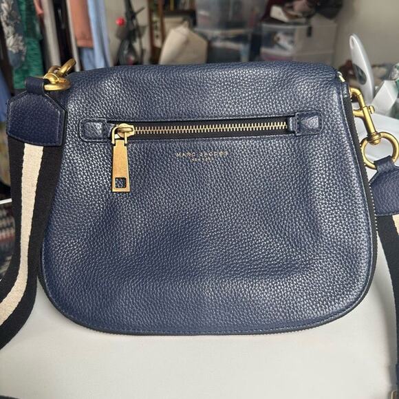 MARC By Marc Jacobs Gotham Leather Saddle Bag in Navy - Picture 13 of 16